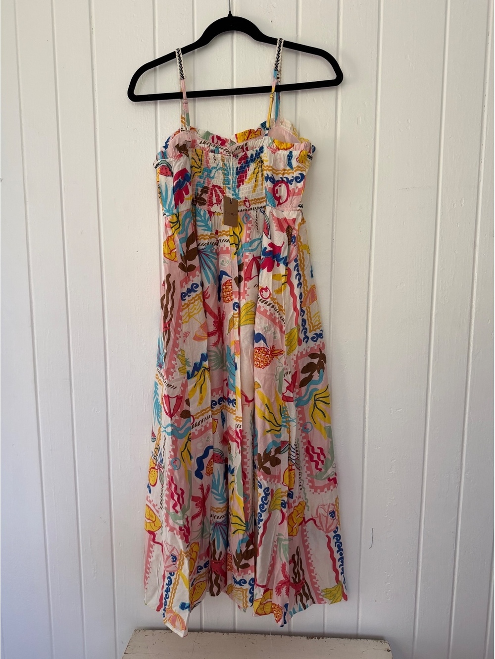 Blu Pepper Women's Small Tropical Print Sleeveless Maxi Dress - Picture 2 of 7